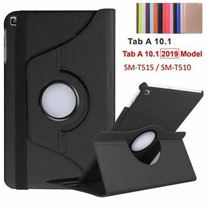 360 Rotating Leather Case Cover For Samsung Galaxy Tab A 10.1" T510 T515 2019 - Picture 1 of 26