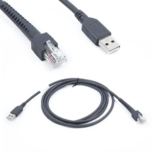 USB 2m / 7FT Cable For Symbol Barcode Scanner LS1203LS2208 LS4208 CBA-U01-S07ZAR - Picture 1 of 3