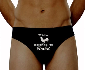 Personalise pants men briefs custom birthday belongs to Mrs underwear gifts - Picture 1 of 2