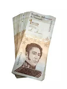 20 pcs x Venezuela 1 Million (1,000,000) Bolivares- CIRCULATED banknotes - Picture 1 of 3