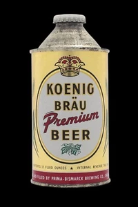 Koenig Brau Beer of Chicago DIECUT Sign 18" Tall USA STEEL 3 lbs. - Picture 1 of 1