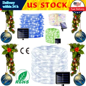 Cadena de luces 50/100 LED con energía solar fiesta Pascua jardín exterior lámpara impermeable - Imagen 1 de 25