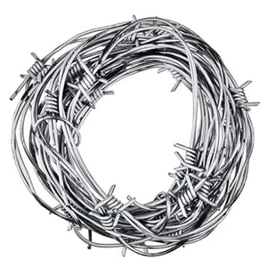 32 Foot Fake Rusted Barbed Wire Decoration 4 Pcs Halloween Plastic Barb Silver - Picture 1 of 8