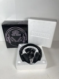 Nuove Vecchie Stock Vintage Yamaha YH-100 Cuffie Ortodinamiche In Scatolate Superbe - Foto 1 di 24