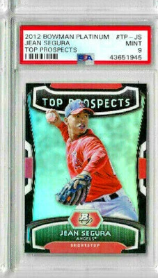 2012 Bowman Platinum Jean Segura Top Prospects PSA 9 - Image 1 of 2