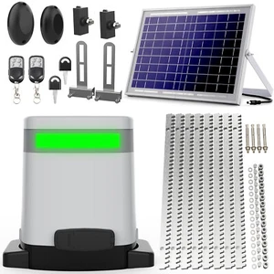Blütezeit Automatic Sliding Gate Opener 1400LB Solar Powered/WiFi/Backup Battery - Picture 1 of 7