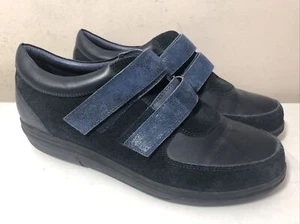 Gravity Defyer MEEKA Leather Walking Comfort Shoes Blue Hook/Loop Women’s Sz 11 - Picture 1 of 12
