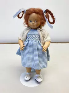 8" ERIKA CATELLANI CLARISSA DOLL WOODEN HEAD, ARMS LEGS CLOTH BODY 4/25 - Picture 1 of 6