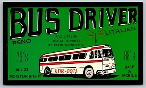 Postcard: Bus Driver, R. G. Litalien, KDR-9973, Maine, Thomas Paine, Unposted - Picture 1 of 2