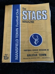 1975 Mansfield Town V Halifax Town Football Programme - Picture 1 of 2
