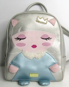 Betsey Johnson Luv LBMIRA Mädchen mit Krone silber Rucksack Katzenohren Prinzessin  - Bild 1 von 10