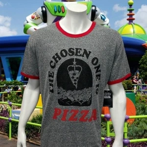 Nueva con etiquetas Camiseta Disney Junk Food Toy Story The Chosen One Is Pizza Gris Rojo Timbre - Imagen 1 de 13