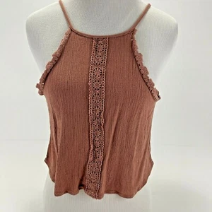 Kendall & Kylie Boho & Flowy Dusty Rose Pink Crop Top Shirt Size Extra Small XS - Picture 1 of 9
