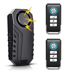 Wireless Motorcycle Bike Alarm with 2 Remotes Anti-Theft Vibration Waterproof US - Picture 1 of 12