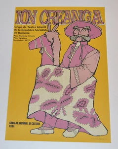 Poster Teatro Cubano Arte.Decorazione Casa o Camera.Ion Creanga.1972 Romania.Cavallo - Foto 1 di 1