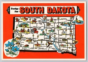 Grüße aus South Dakota Karte Postkarte - Bild 1 von 2