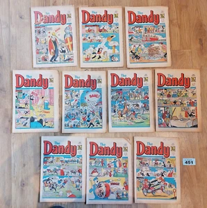DANDY COMICS x 10 different. 1971/1973 era - As listed in description (Ref 491) - Picture 1 of 6