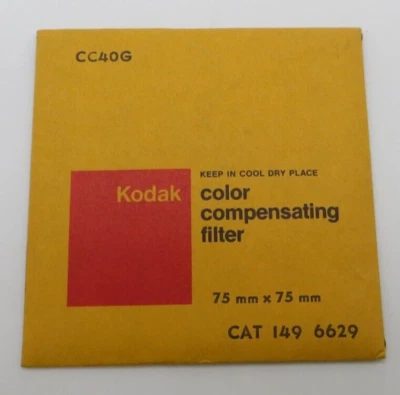 KODAK Color Compensating Filter 75mm x 75mm Square CC40G CAT 149 6629 * - Image 1 of 2