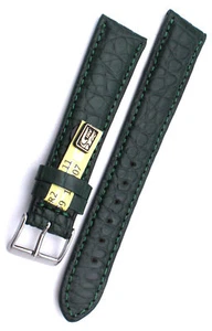 Uhrenarmband 18mm /16 LOUISIANA echt KROKO GERMANY made grün ALLIGATOR Uhrband - Picture 1 of 2