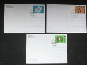 SWITZERLAND 1990 PTT Museum set of 3 postal stationary postcards FDC (SW172) - Picture 1 of 2