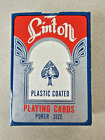 LINTON Playing Cards Plastic Coated Hong Kong Blue Deck NEW FACTORY SEALED Rare