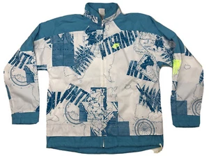 Giacca a vento vintage anni 90 Nike International Map Globe uomo taglia large - Foto 1 di 12