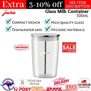 Jura Milk Container Storage Glass Milk Bottle Portable Jug Froth Coffee Machine - Picture 1 of 12