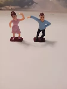 Rock And Roll Dancers Dancing Couple Plastic Figures - Picture 1 of 5