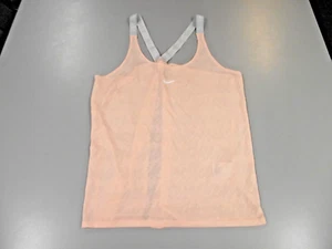 Nike Just Do It Strap Peach Dri Fit Racerback Split Back Tank Top ~ Größe XL - Bild 1 von 7