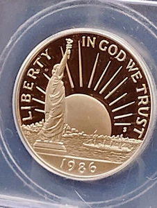 1986-S Statue Of Liberty Commemorative Half Dollar PR70 DCAM ICG Signed Austin H - Picture 1 of 4