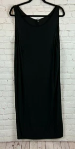 EMANUEL EMANUEL UNGARO black knit unlined sleeveless rayon dress size 1X - Picture 1 of 8