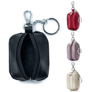 Small Coin Purse Wallet Mini Zip Keyring Change Pouch Car Key Holder Men Women - Picture 1 of 27