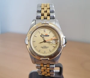 Ellesse SS gold dial dated Swiss V8 7 jewel Diver style watch - Picture 1 of 10