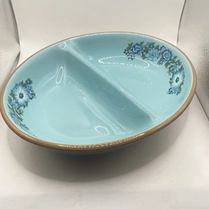 Taylor Smith & Taylor Azura Ironstone Divided Serving Plate Earthenware MCM Vtg - Picture 1 of 5