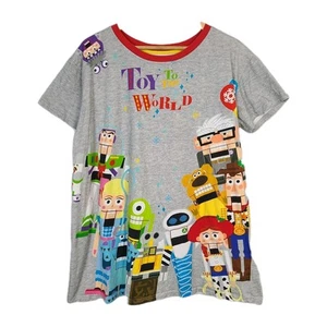 Disney Parks Girls Toy Story Nightshirt Gray Colorful Print Youth L Pajamas - Picture 1 of 8