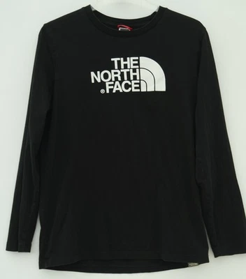 THE NORTH FACE JUNIOR BLACK WHITE LONG SLEEVE T-SHIRT TOP SIZE XL - Image 1 of 4