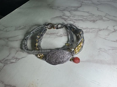 Silpada Live Life in Style Multi-Strand Beaded Charm Bracelet with Toggle Clasp - Image 1 of 4