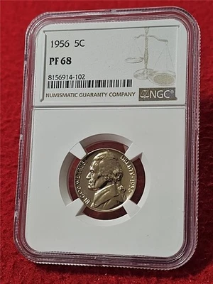 1956 Proof Jefferson Nickel    NGC PF 68                               #MF-T5984 - Image 1 of 2