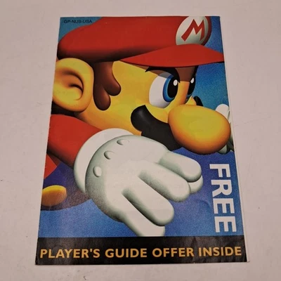 Mario Player's Guide Oferta Interior! Inserto N64 Nintendo GP-NUS-USA Super Mario 64 Foto 1 de 4