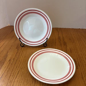 Corelle Corning Vitrelle CLASSIC CAFE RED 6.75” Dessert Side Plate Set Of 2 - Picture 1 of 5