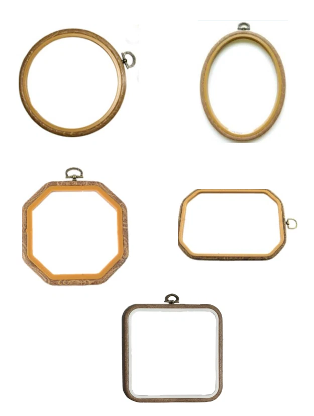 SIESTA FRAMES LTD Siesta Woodgrain Effect Plastic Flexi Hoops for Embroidery and Cross Stitch