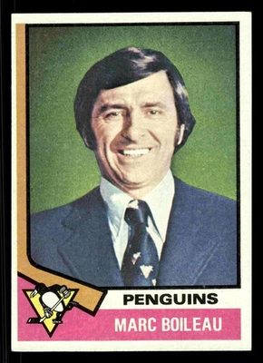 1974-75 Topps Marc Boileau #49 - Pittsburgh Penguins - NM+ - Image 1 of 2