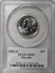 2006-D 25C PCGS MS67 - Clad Nevada Quarter - Picture 1 of 2