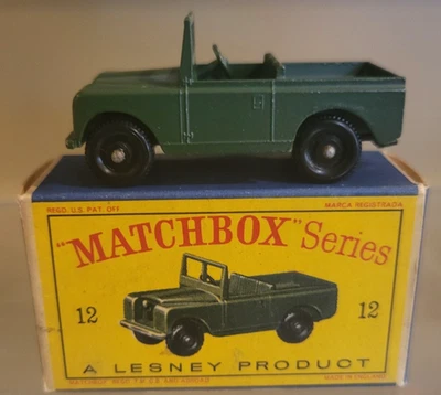 Matchbox  Lesney 12 (B) Land Rover Series II  With Original D Series Box - Image 1 of 4