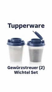 Tupperware Gewürzstreuer Wichtel Salzstreuer Pfeffer Streuer Tupper dunkelblau - Bild 1 von 6