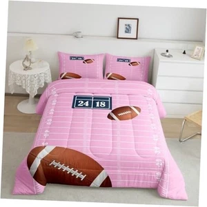 Football Comforter Set Size Kids Rugby Comforter for Boys Girls Full Multi 18 - Picture 1 of 7