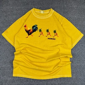 Crazy Shirts Hawaii T-Shirt Herren Small gelb Kauai Hahn Ananas gefärbt Aloha - Bild 1 von 8