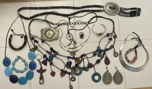 Southwest Native American Style Jewelry Lot Necklace Ring Earring Bracelet Boho - Picture 1 of 24