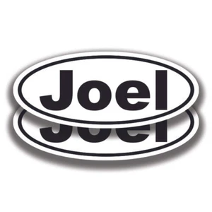 JOEL NAME DECALs 2 Stickers Bogo Car Truck Bumper Window - Picture 1 of 1