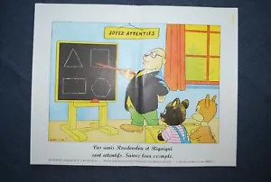 IHRE FREUNDE ROUDOU UND RIQUIQUI WANDPLAKAT NR. 6 ACHTUNG 32X25 CM - Bild 1 von 1